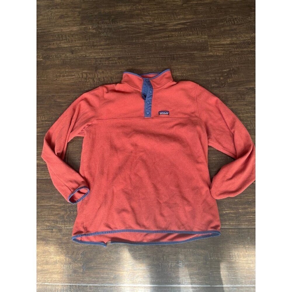 Patagonia pullover sweaters orange blue sz XL